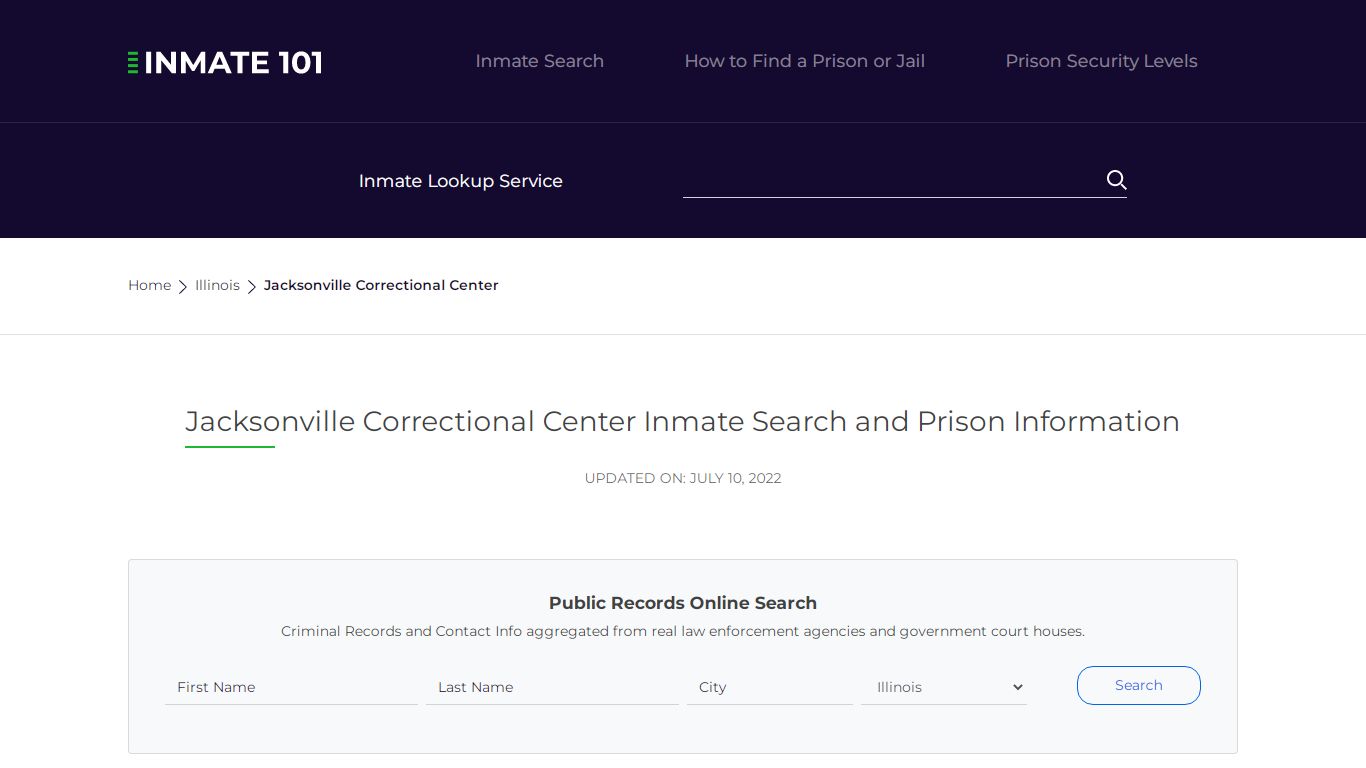 Jacksonville Correctional Center Inmate Search, Visitation ...